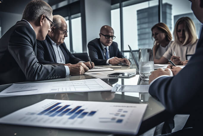Reunião de consultoria empresarial